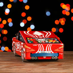 Цена за 5 шт. Подарочная новогодняя коробка «Автогонки», фигурная, 11×31.5×13 см