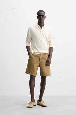 COTTON - LYOCELL KNIT POLO SHIRT - Zara фото 9