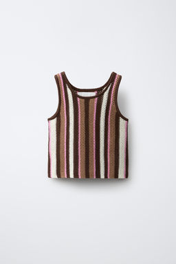 TOP PUNTO RAYAS / Khaki - Zara фото 8