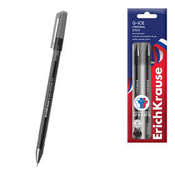 Цена за 48 шт. Набор из 3 ручек гелевых ErichKrause G-Ice Stick Original 0.5, для ОГЭ/ЕГЭ, цвет чернил черный (в пакете)