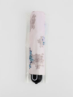 Зонт механический Пионы, эпонж, 4 сложения, 8 спиц, R=48/55 см, d=96 см, МИКС