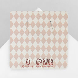 Серьги ассорти Радость карты, пики, цвет бежевый в серебре - Queen fair фото 3