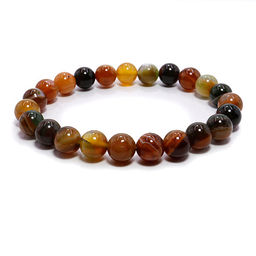 Браслет из камня Кофе агат денежный магнит