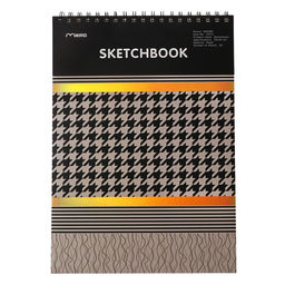 Скетчбук Calligrata «Геометрия» 30 листов, плотность 130 г/м², 25×35 см, жёсткая подложка, МИКС