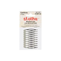 Zlatka Гребень HCMF-02 4 x 5.4 см 10 х 1 шт №01 под серебро  фото 3