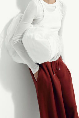 Pantal?n con cord?n de ajuste y pliegue decorativo - H&m фото 8