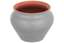 Набор 3-х горшков 600 мл 12,5*12,5*12 см "TerraCotta" с ухватом серый