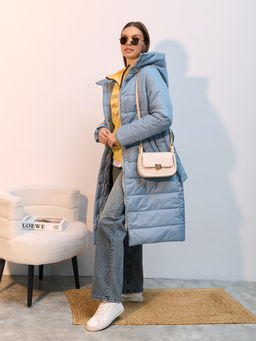 Пальто демисезонная "Анель" голубой