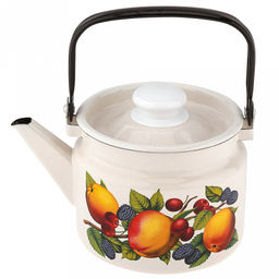 "Яблоки" Чайник эмалированный 2л, металлическая крышка (Россия)