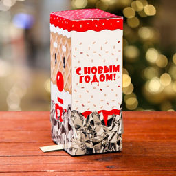 Цена за 10 шт. Подарочная коробка С Новым годом 10,1 х 8,2 х 20,2 см - Simaland фото 7