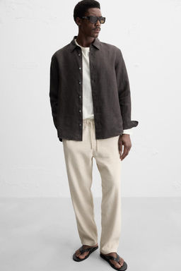 STRIPED JACQUARD TROUSERS - Zara фото 6