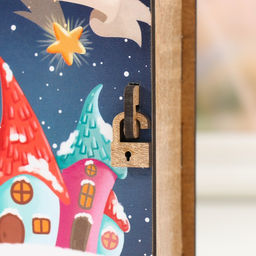 Цена за 2 шт. Новогодняя шкатулка-книга «Домики: Верь в чудеса», для украшений, подарков, 14×12×5 см