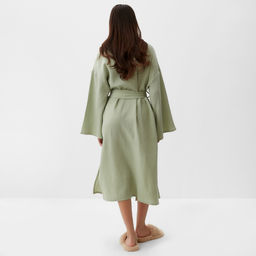 Халат домашний женский KAFTAN Basic размер 52-54, зеленый