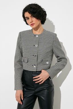 Жакет укороченный из твида с клапанами - Mollis фото 3