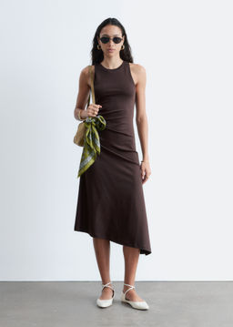 Vestido midi asim?trico con fruncido - H&m фото 3