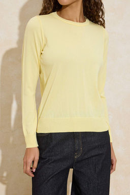 Wardrobe Essentials Sar? Merserize Gorunumlu Ince Basic Triko Kazak | TWOAW26KZ00081