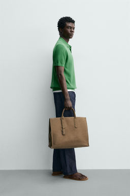 POLO PUNTO REGULAR FIT PIQU? / Verde - Zara фото 4