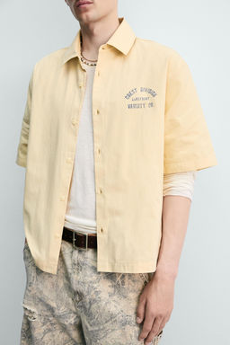 CAMISA BOXY FIT TEXTOS ESTAMPADOS / Arena - Zara фото 5