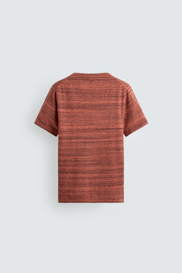 CAMISETA PUNTO RAYAS IRREGULARES / Rojo / Naranja - Zara фото 8