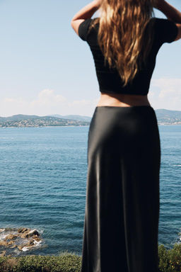 CROPPED STRETCH T-SHIRT - Zara фото 81