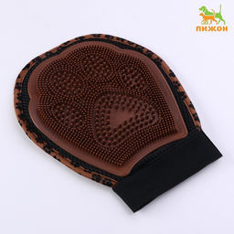 Рукавица - щетка для шерсти двусторонняя, на правую и левую руку, микс цветов - Пижон фото 6