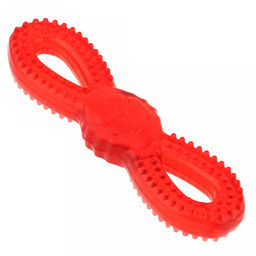 Игрушка для собаки Бантик лапа 13,5х3х1,6см, полипропилен, фактурная, прозрачные цвета микс (розовый, зеленый, красный, синий), Пэт тойс (Pet toys) (Китай)