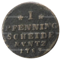 1 пфенниг 1783 года Германские государства Брауншвейг  Люнебург