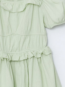 Kare Yaka K?z ?ocuk Elbise