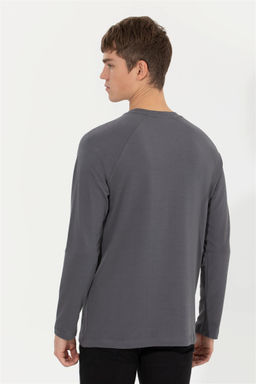 U. S. Polo Assn Мужской комфортный свитшот антрацитового цвета с круглым вырезом - U.s. polo assn фото 11