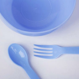 Набор детской посуды, 3 предмета: миска 250 мл, ложка, вилка, от 5 мес., цвета МИКС - Крошка я фото 5