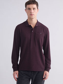 Polo Yaka Uzun Kollu Erkek Sweatshirt