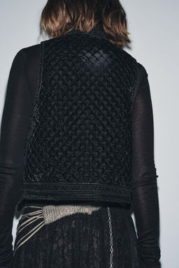 ZW COLLECTION LIMITED EDITION EMBROIDERED VELVET WAISTCOAT - Zara фото 5