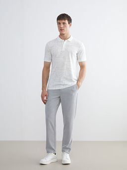 Polo Yaka Desenli Pike Erkek Ti??rt