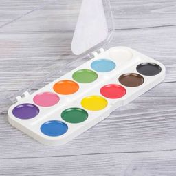 Акварель 12 цветов Смешарики, карамельная, без кисти