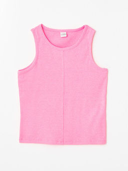 Bisiklet Yaka K?z ?ocuk Crop Atlet