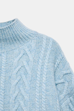 80% WOOL CABLE KNIT JUMPER SKI COLLECTION - Zara фото 9
