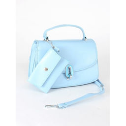 Сумка женская искусственная кожа Ch&K-1072, 1отд, плечевой ремень, голубой SALE 255056