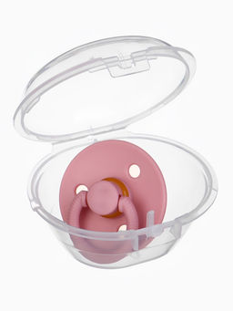 Соска-пустышка, от 0 мес., латекс, классическая, в контейнере, пыльно-розовая, M&B