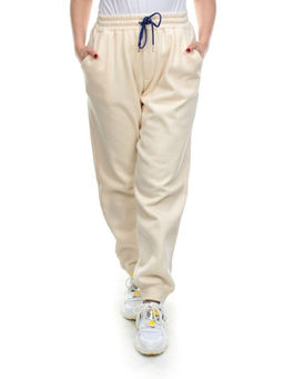 M073 BEIGE Брюки спортивные женские на флисе (85% хлопок, 10% полиэстер, 5% спандекс) 7986 - Fashion фото 2