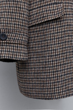 LONG CHECKED WOOL COAT - Zara фото 6