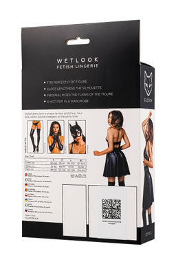 Платье Glossy Marisa из материала Wetlook, черное, M