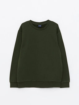 Bisiklet Yaka Basic Uzun Kollu Erkek ?ocuk Sweatshirt