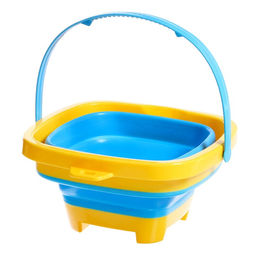 Ведро складное для песочницы, цвет жёлтый