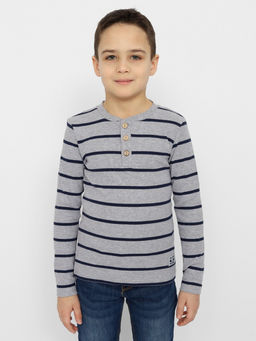 CSKB 63465-11-353 Джемпер для мальчика,светло-серый меланж