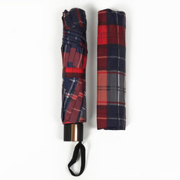 Зонт механический Клетки, эпонж, 4 сложения, 10 спиц, R = 53 см, цвет МИКС - Simaland фото 6