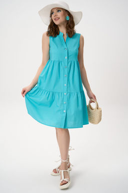 Сарафан Жаркое лето (бирюзовый) - Эльза фото 7