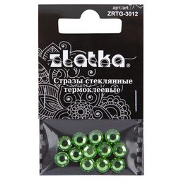 Страз клеевой "Zlatka" ZRTG-3012 SS30 цветные 6.5 мм стекло 5 x 12 шт в пакете с картонным еврослотом №11 салатовый (Peridot)