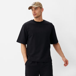 Футболка мужская из органического хлопка MINAKU REGULAR FIT: чёрная, р-р 44