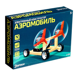 Электронный конструктор Аэромобиль, из дерева, работает от батареек - Эврики фото 12