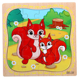 Пазл в рамке Бельчонок и мама - Лесная мастерская фото 4